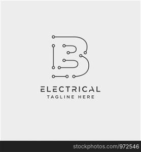 connect or electrical b logo design vector icon element isolated - vector. connect or electrical b logo design vector icon element isolated