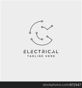 connect or electrical c logo design vector icon element isolated - vector. connect or electrical c logo design vector icon element isolated