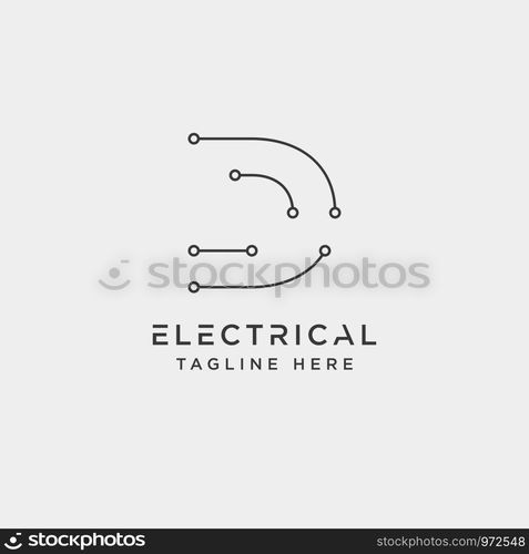 connect or electrical d logo design vector icon element isolated - vector. connect or electrical d logo design vector icon element isolated