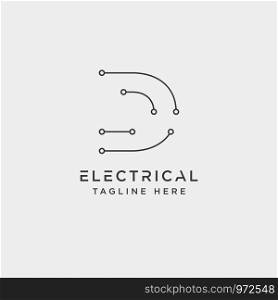 connect or electrical d logo design vector icon element isolated - vector. connect or electrical d logo design vector icon element isolated