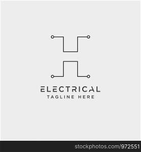 connect or electrical h logo design vector icon element isolated - vector. connect or electrical h logo design vector icon element isolated