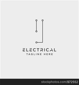 connect or electrical i logo design vector icon element isolated - vector. connect or electrical i logo design vector icon element isolated