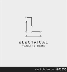 connect or electrical l logo design vector icon element isolated - vector. connect or electrical l logo design vector icon element isolated