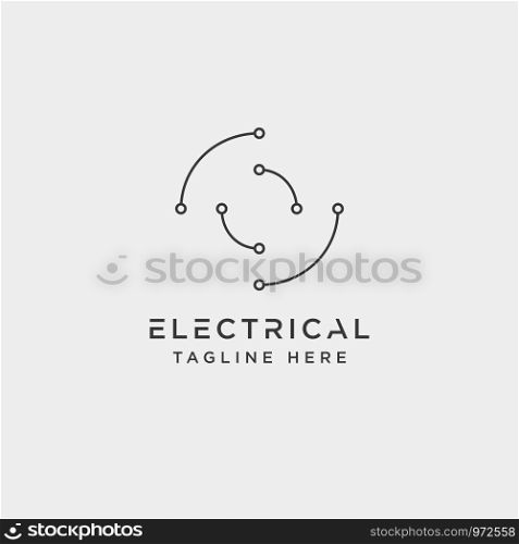 connect or electrical o logo design vector icon element isolated - vector. connect or electrical o logo design vector icon element isolated