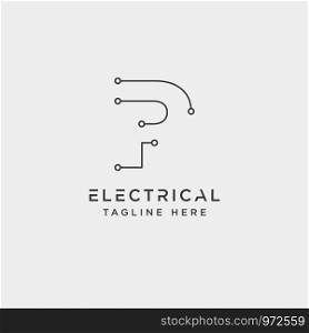 connect or electrical p logo design vector icon element isolated - vector. connect or electrical p logo design vector icon element isolated