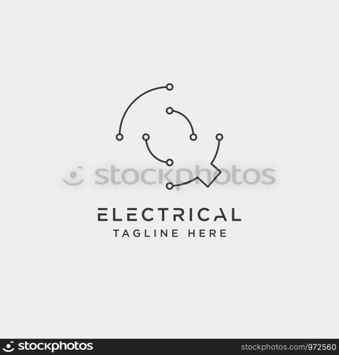 connect or electrical q logo design vector icon element isolated - vector. connect or electrical q logo design vector icon element isolated