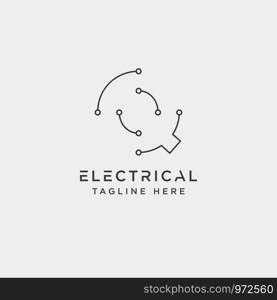 connect or electrical q logo design vector icon element isolated - vector. connect or electrical q logo design vector icon element isolated