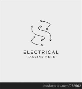 connect or electrical s logo design vector icon element isolated - vector. connect or electrical logo design vector icon element isolated