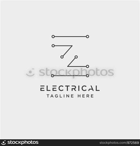 connect or electrical z logo design vector icon element isolated - vector. connect or electrical z logo design vector icon element isolated