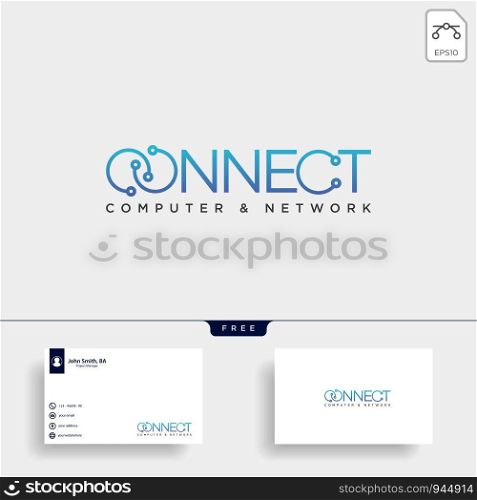 connect text logo template vector illustration icon element isolated - vector. connect text logo template vector illustration icon element
