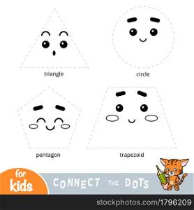 Connect the dots, education game about geometric shapes