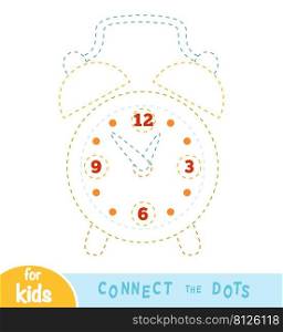 Connect the dots, education game for children, Alarm clock