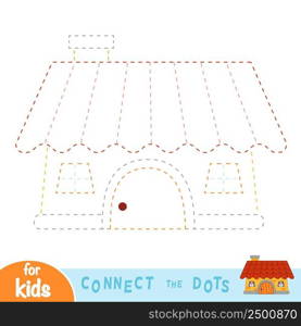 Connect the dots, education game for children, House