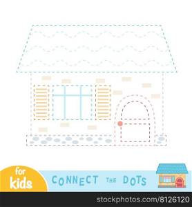 Connect the dots, education game for children, House