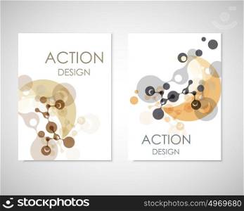 Connect vector templates for brochure, flyer, cover magazine or annual report. Molecule structure and communication. Connect vector templates for brochure, flyer, cover magazine or annual report. Molecule structure and communication.