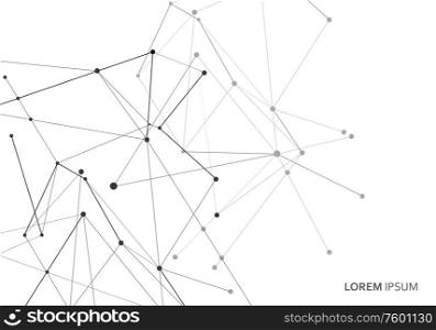 Connected abstract pattern with dots on overlapping lines. Vector technology background.. Connected abstract pattern with dots on overlapping lines. Vector technology background