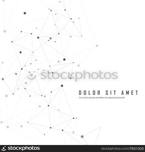 Connected abstract pattern with dots on overlapping lines. Vector technology background.. Connected abstract pattern with dots on overlapping lines. Vector technology background
