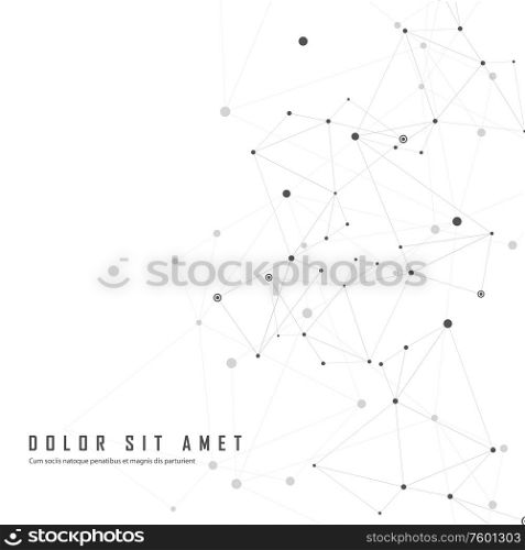 Connected abstract pattern with dots on overlapping lines. Vector technology background.. Connected abstract pattern with dots on overlapping lines