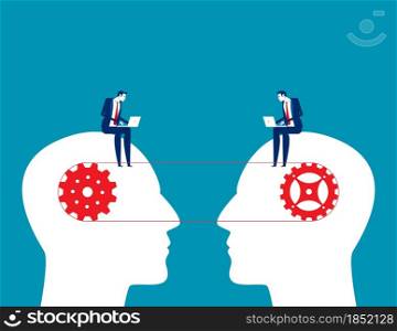 Connected mind mechanisms of the people. Collaboration and synergy