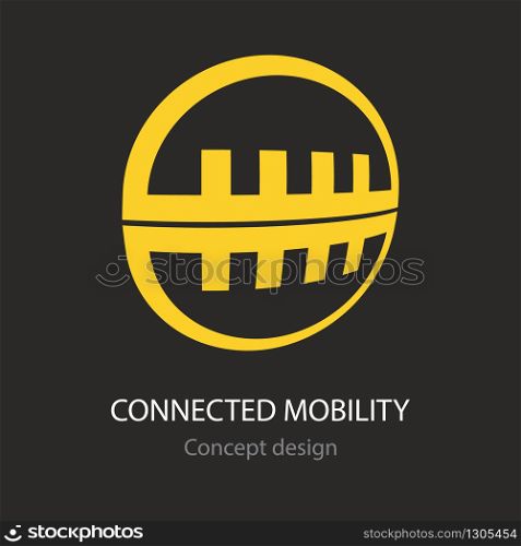 Connected mobility busines icon concept design. Connected mobility busines icon