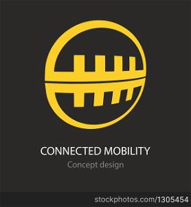 Connected mobility busines icon concept design. Connected mobility busines icon