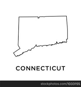 Connecticut map icon design trendy