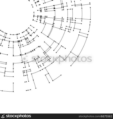 Connecting lines and dots on white background. Abstract network connection design concept. Technology design vector background, digital geometric abstraction with lines and points.. Connecting lines and dots on white background. Abstract network connection design concept. Technology design vector background, digital geometric abstraction with lines and points