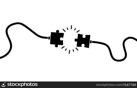 Connecting puzzle pieces icon. Business concept. Vector on isolated white background. EPS 10. Connecting puzzle pieces icon. Business concept. Vector on isolated white background. EPS 10.