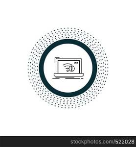 connection, error, internet, lost, internet Line Icon. Vector isolated illustration. Vector EPS10 Abstract Template background