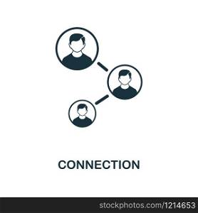 Connection icon. Monochrome style design from management collection. UI. Pixel perfect simple pictogram connection icon. Web design, apps, software, print usage.. Connection icon. Monochrome style design from management icon collection. UI. Pixel perfect simple pictogram connection icon. Web design, apps, software, print usage.