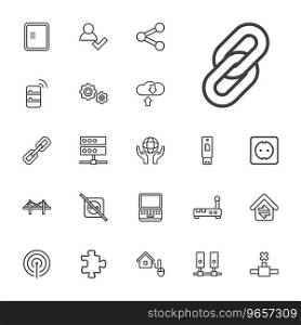 Connection icons Royalty Free Vector Image