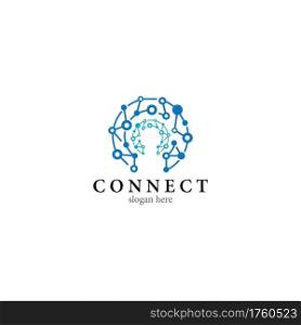 Connection logo template vector icon design