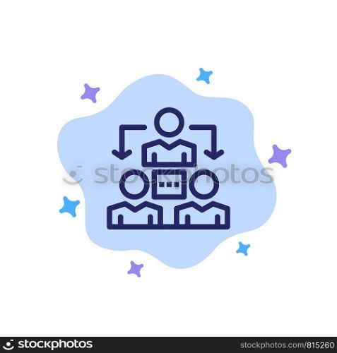 Connection, Meeting, Office, Communication Blue Icon on Abstract Cloud Background