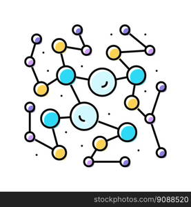 connection molecular structure color icon vector. connection molecular structure sign. isolated symbol illustration. connection molecular structure color icon vector illustration