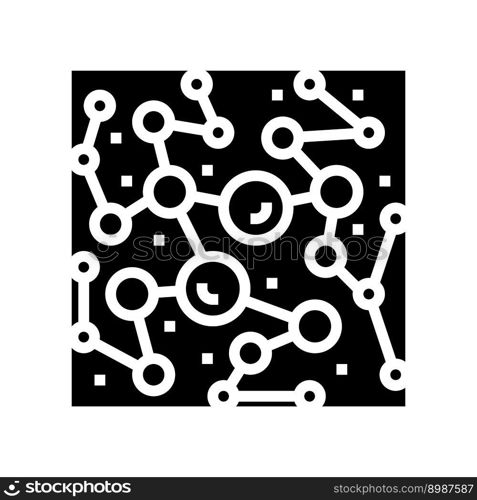 connection molecular structure glyph icon vector. connection molecular structure sign. isolated symbol illustration. connection molecular structure glyph icon vector illustration