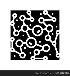 connection molecular structure glyph icon vector. connection molecular structure sign. isolated symbol illustration. connection molecular structure glyph icon vector illustration
