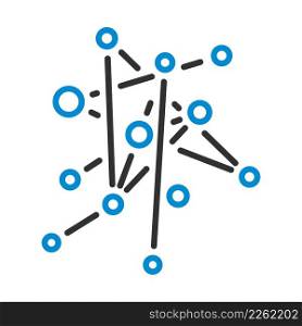 Connection Net Icon. Editable Bold Outline With Color Fill Design. Vector Illustration.