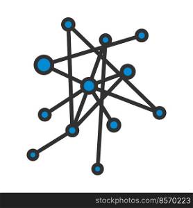 Connection Net Icon. Editable Bold Outline With Color Fill Design. Vector Illustration.