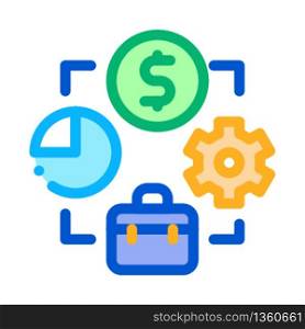 connection of work time and money icon vector. connection of work time and money sign. color symbol illustration. connection of work time and money icon vector outline illustration
