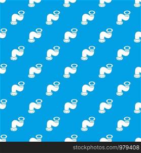 Connection pipe pattern vector seamless blue repeat for any use. Connection pipe pattern vector seamless blue