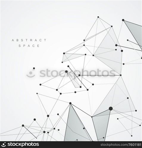 Connection science polygonal vector background.. Connection science polygonal vector background