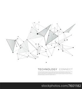 Connection science polygonal vector background.. Connection science polygonal vector background