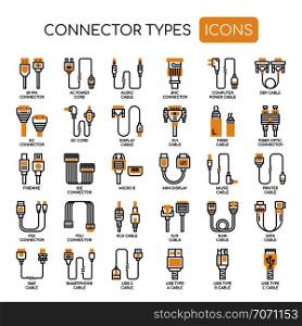 Connector Types , Thin Line and Pixel Perfect Icons