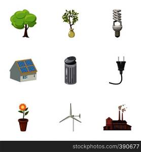 Conservation icons set. Cartoon illustration of 9 conservation vector icons for web. Conservation icons set, cartoon style