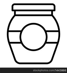 Conservation jam jar icon. Outline conservation jam jar vector icon for web design isolated on white background. Conservation jam jar icon, outline style