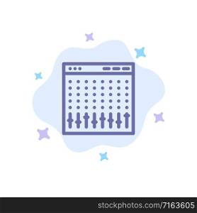 Console, Control, Controller, Hardware, Mixer Blue Icon on Abstract Cloud Background