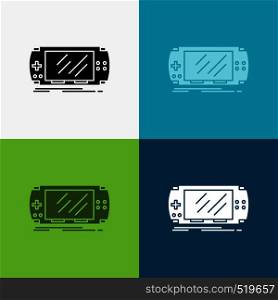 Console, device, game, gaming, psp Icon Over Various Background. glyph style design, designed for web and app. Eps 10 vector illustration. Vector EPS10 Abstract Template background