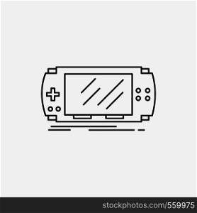 Console, device, game, gaming, psp Line Icon. Vector isolated illustration. Vector EPS10 Abstract Template background