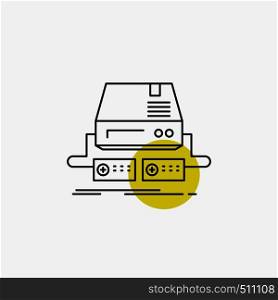 Console, game, gaming, pad, drive Line Icon. Vector EPS10 Abstract Template background