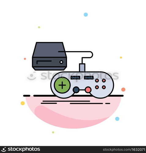 Console, game, gaming, playstation, play Flat Color Icon Vector